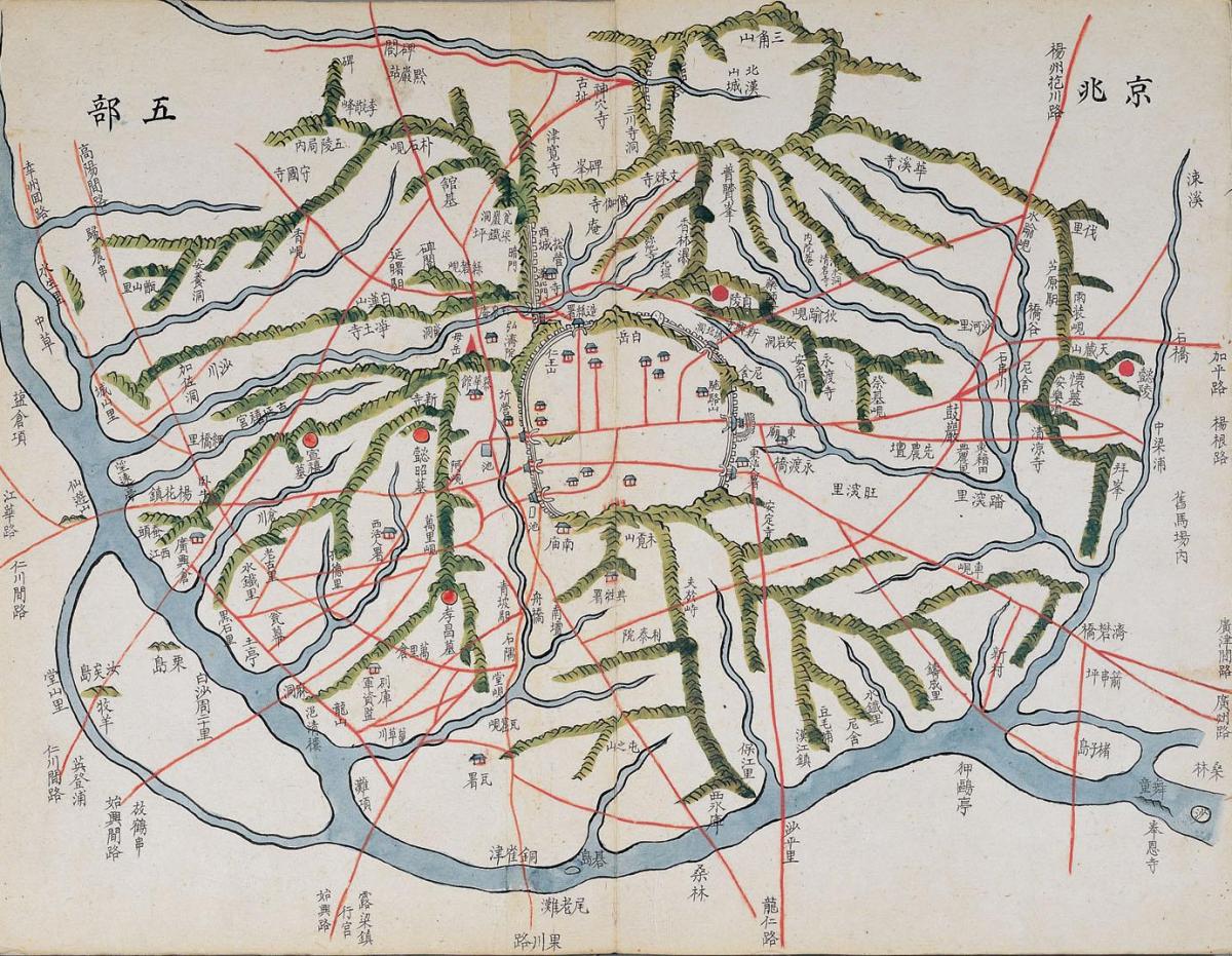 Historische kaart van Seoel